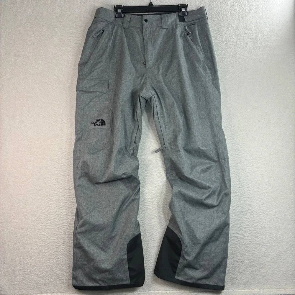 The North Face Freedom Insulated Pants Men L Gray Dryvent Ski Snowboard Winter